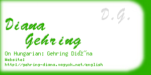 diana gehring business card